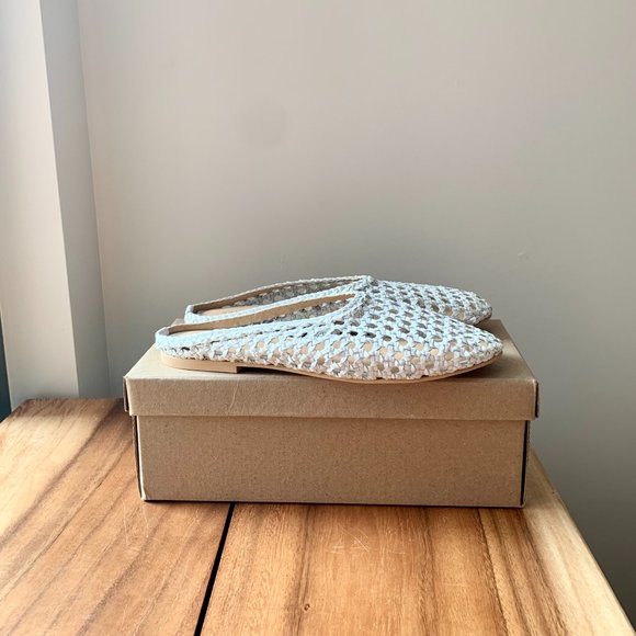 SALT + UMBER White Shanti Open Weave Leather Mule - Picture 5 of 6